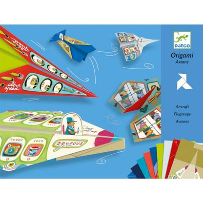 Djeco Planes Origami Paper Craft Kit – Level 3 - style: Planies