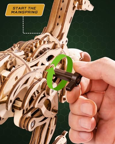 ROKR 3D Wooden Puzzles for Adults,Velociraptor Model Kit,106Piece 3D Wooden Puzzles,Gift for Adults and Teens