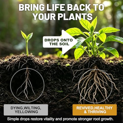 Root Drops - Liquid Rooting Hormone for Cuttings, Fast Propagation Drops for Stronger Roots & Less Shock, Works in Water, Soil, LECA & Moss for Pothos, Monstera & All Indoor Houseplants