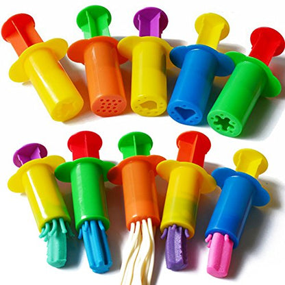 Assorted Designs Dough Extruders Set - Set of 10 - style: 10 Dough Extruders Set