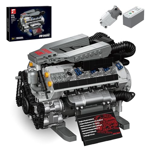 Working V8 Engine STEM Model Building Block Kit - style: T2020