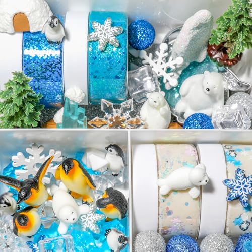 Winter Playdough Kit - Arctic Animals & Snowflakes - style: Winter Playdough Kit
