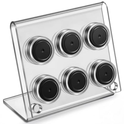 Yalikop Acrylic Gem Jar Display Stand for Gemstones, Stand with 6 Jars - style: Stand with 6 Jars