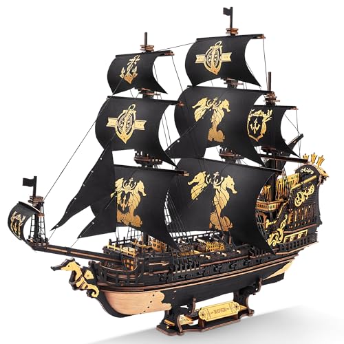 ROKR Seahorse Barque Wooden Puzzle+ROKR Cuckoo Mechanical Wooden Building