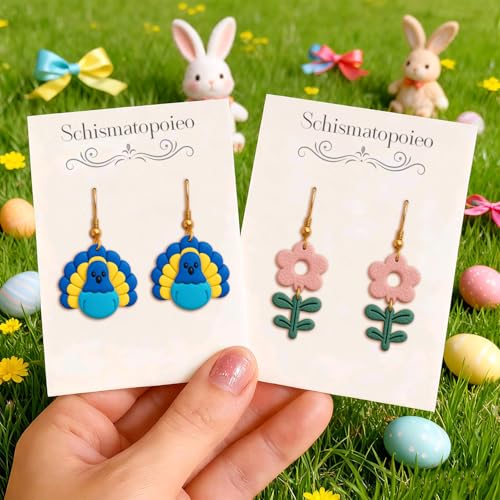 Easter Farm Animal Polymer Clay Cutters - 8Pcs Cute Farm & Nature Clay Earring Cutters, Clay Cutter for Polymer Clay Jewelry Making, DIY Animal Earrings, Spring Crafts for Women - color: Rabbit 2026