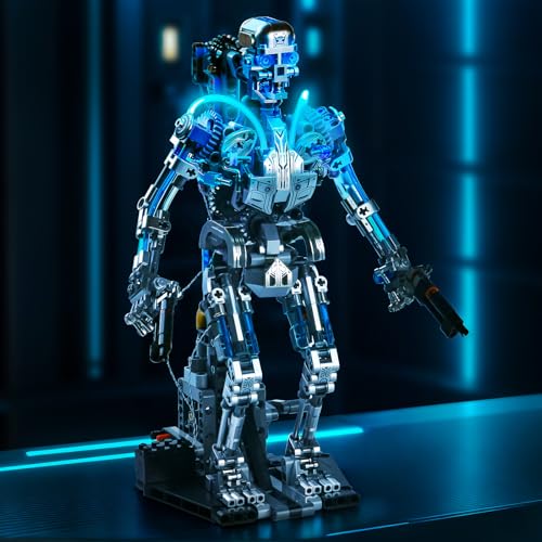 SATHIBI Mechanical Skull Robot Building Set for Adult,Horror Gothic Skull Alien Model for Home Office Decor,Halloween Skeleton Building Blocks Toys Gifts for Men Teens14+ - style: Mechanical Skull Robot