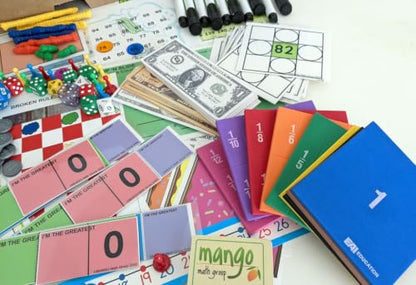 MANGO MATH 2nd Grade Deluxe Math Kit – Hands-On Math Games & Manipulatives for Second Grade, Multi-Digit Addition, Subtraction & Multiplication Foundation, Classroom Set