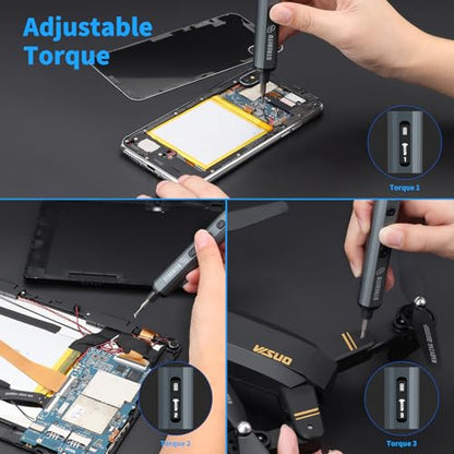 STREBITO Mini Electric Screwdriver, 70 in 1 Small Electric Screwdriver Set - style: Upgraded