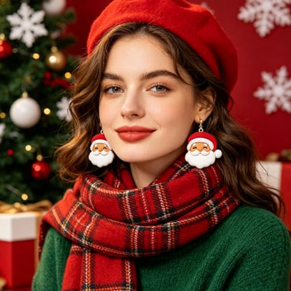 11 Pcs Holiday & Woodland Polymer Clay Cutters Set - Mushroom, Snowflake, Christmas Tree & Animal Shaped Clay Cutters for Polymer Clay Jewelry Making, Perfect Christmas & Animal Lover Gift - color: Santa