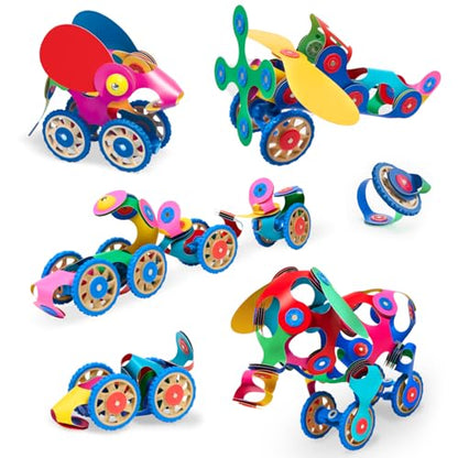 Clixo Wheel Creator Pack, Flexible Vehicle STEAM Magnetic Toys (72 Pc, 4+) - size: 72 Piece Pack