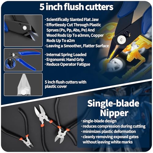 78Pcs Professional Gundam Model Tools Kit Hobby Building Tools for Buildings, Repairing and Fixing