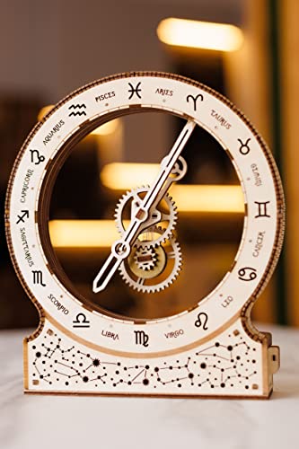 Wood Trick Zodiac Clock 3D Wooden Puzzles for Adults to Build - color: Zodiac Kinetic Clock