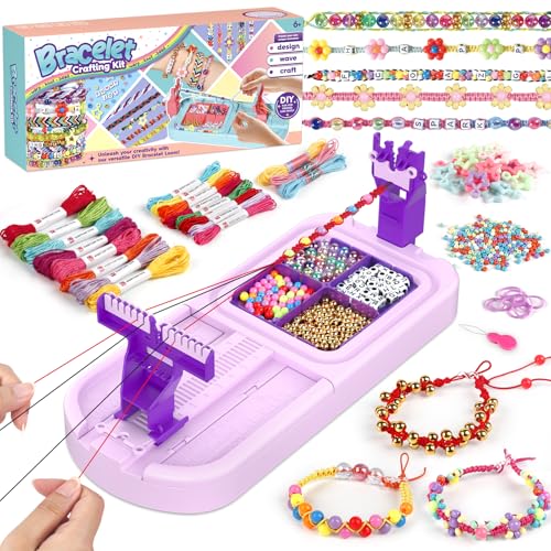Cmiolacuna Friendship Bracelet Making Kit for Girls Ages 8-12 Loom Maker - color: Purple