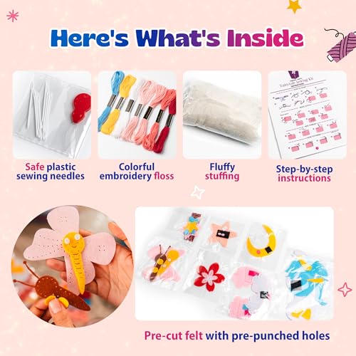 Pinwheel Crafts Fairytale Sewing Kit for Kids Ages 5-12, Learn to Sew - color: Fairytale