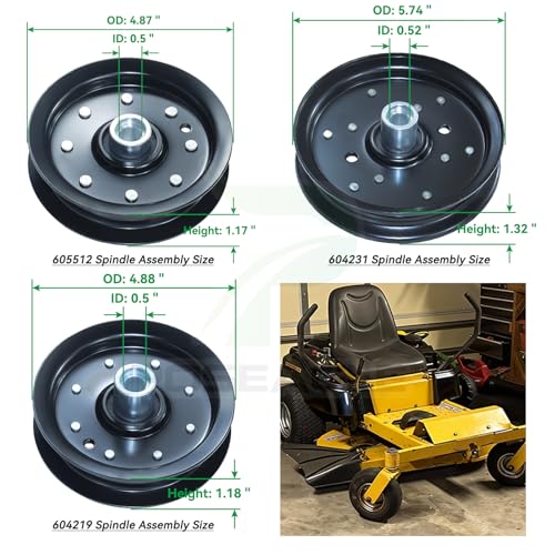 3 Pack 604214 Spindle Assembly for Hustler Raptor 52 inch Spindles - size: A19 3x604214 Spindle Kit