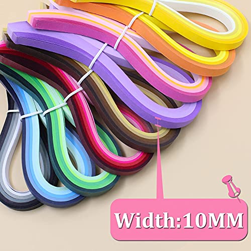 Zorfeter Multi-Color Quilling Paper Strips Kits, 10mm Width, 15" Length - size: Paper Width: 10mm