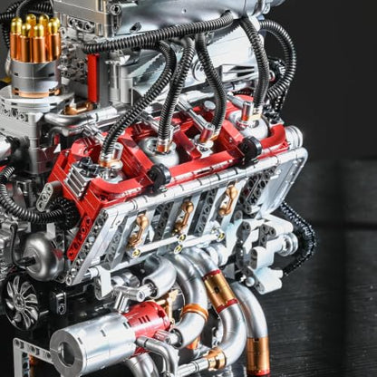 UNCLE BRICK V8 Engine Building Block Set,Mini V8 Engine Kits that Runs,Collectible Set for Adults,Model Engine Gift for Adults,Home or Office Décor Sets for Boys 8-14(2347PCS)