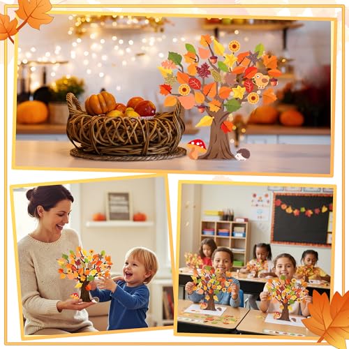 30 Set Fall Trees Craft Kits Make Your Own DIY Thanksgiving Tree Decoration - color: Fall Trees Craft