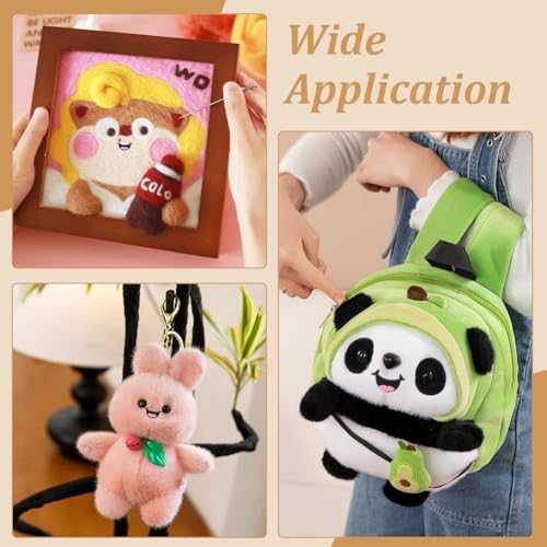 FINGERINSPIRE 30 PCS Felt Mouth for Dolls 3 Size Pink Black Felts Mouths - color: Pink Black 2