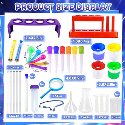 Bbiamsleep 37PCS Science Kits for Kids, Beakers and Test Tubes Experiments