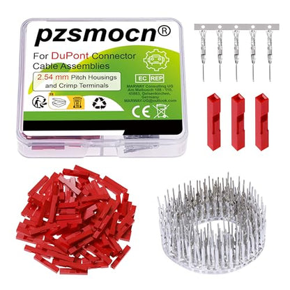 100 Sets / 200 Pieces for Dupont 2.54mm 1Pin Male Red Connector - size: 1-Pin Male, style: Red-Single Row