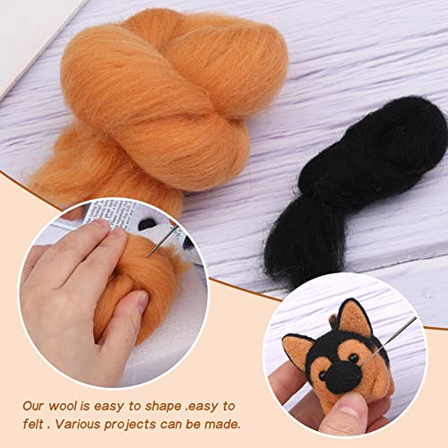 QMNNMA Needle Felting Kit for Beginners, German Shepherd Needle Felting Set - size: German Shepherd