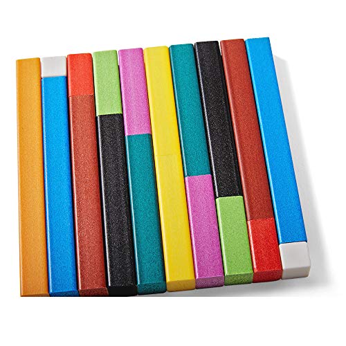 hand2mind Plastic Cuisenaire Rods Individual Set, Math Manipulatives, Montessori Math Rods, Math Counters, Math Blocks, Counting Blocks, Montessori Math, Fraction Bars, Number Rods (Set of 74) - style: Intro Set