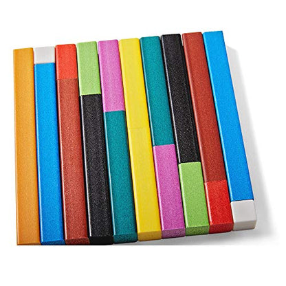 hand2mind Plastic Cuisenaire Rods Individual Set, Math Manipulatives, Montessori Math Rods, Math Counters, Math Blocks, Counting Blocks, Montessori Math, Fraction Bars, Number Rods (Set of 74) - style: Intro Set