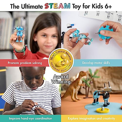 The Off Bits CareBit Build Your Own Robot Toy Construction Set, Educational Gift STEM Activities Learning Kit, Creative Build and Play Model Kit Steam Toys for 6 7 8 9 10+ Year Old Boys & Girls - style: CareBit