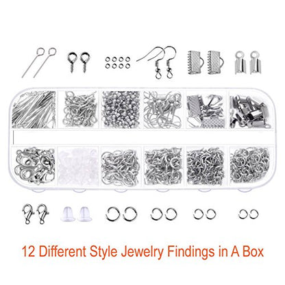 PAXCOO Jewelry Making Supplies Kit with Tools, Wires, Findings for Jewelry Repair and Beading - size: Small