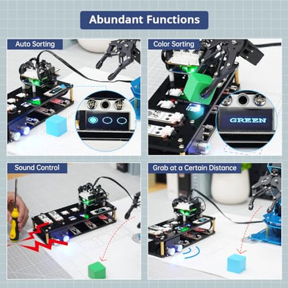 LewanSoul Robotic Arm 6DOF Robot Arm Kit with Secondary Development Compatible with Arduino, DIY Programming Kit STEAM Robot with Sensor and Arduino Open Source Code & Tutorial