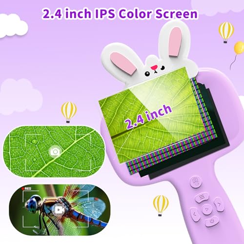 BLACKROOT Microscope for Kids, 2.4" Handheld Digital Pocket Microscope - color: Purple