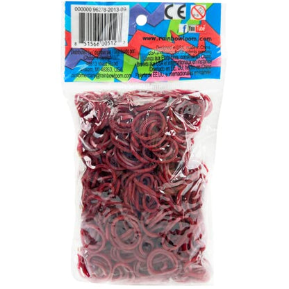 Rainbow Loom Solid Rubber Plastic Bands, Burgundy - color: Burgundy