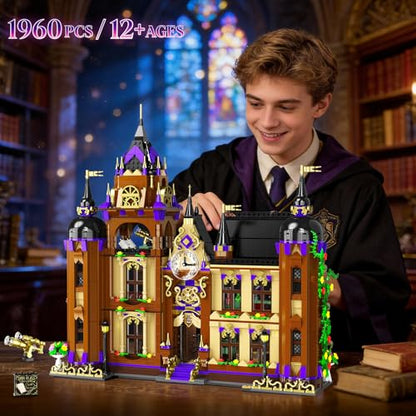 INSOON Magic School House Building Set with Lights for Adults, 3 in 1 Kit