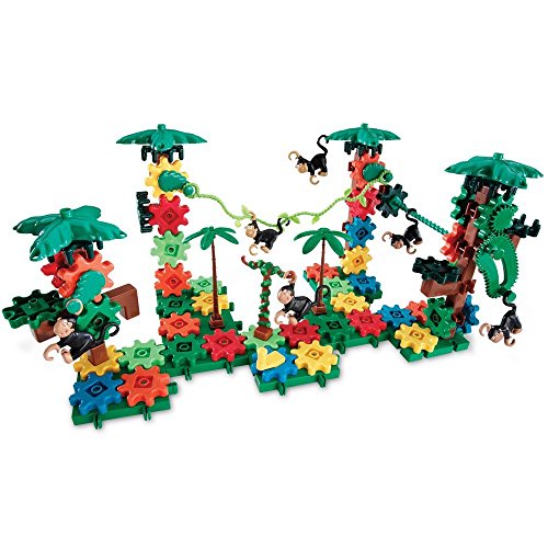 Learning Resources Gears Movin' Monkeys Building Play Set, STEM Activities, Fine Motor Skills, Toddler Explorer Kit, Science and Construction, Boys and Girls Gifts, Ages 5 and Up - style: Movin' Monkeys
