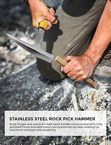 INCLY 26PCS Upgrade Geology Rock Pick Hammer Kit, Rock Hounding Equipment