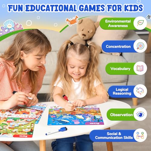 JoyCat Search & Find Activity Books, Preschool Learning Game Activities - style: Mixed Themes