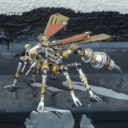 3D Metal wasp Puzzle, Punk Insect Metal Model, 3D Puzzle Mechanical wasp Building Blocks, Fun DIY Assembly, high-end Men's Gifts. - color: Mechanical Wasp