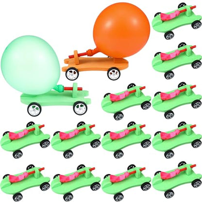 Shappy 12 Sets Car Balloon Powered Racers Balloon Launcher & Powered Car Set Fun Party Gifts Fun Educational Assembly Kit Birthday Party Prizes Presents Easy Science Experiment (Multicolor) - color: Multicolor