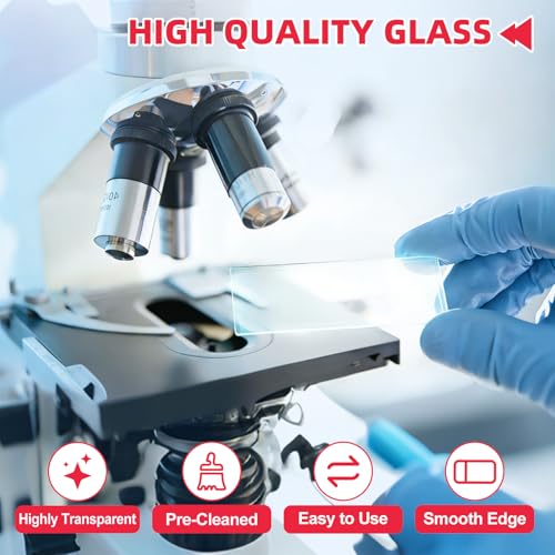 Microscope Slides, 75 x 25mm, Plain Slides, 72 Pcs/Pack - color: Clear, size: 72PCS