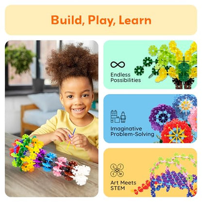 PicassoTiles Building Chips Interlocking Disc Construction Blocks in 12 Colors STEM Learning Early Education Toy Engineering Playset Child Brain Development for Toddlers Girls Boys Kids Age 3+ PTF108 - color: Multi-color