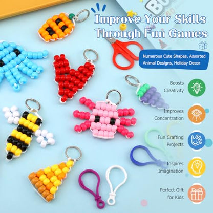 CBHGFEA Pony Beads Kit, Kandi Beads for Bracelet Jewelry Making