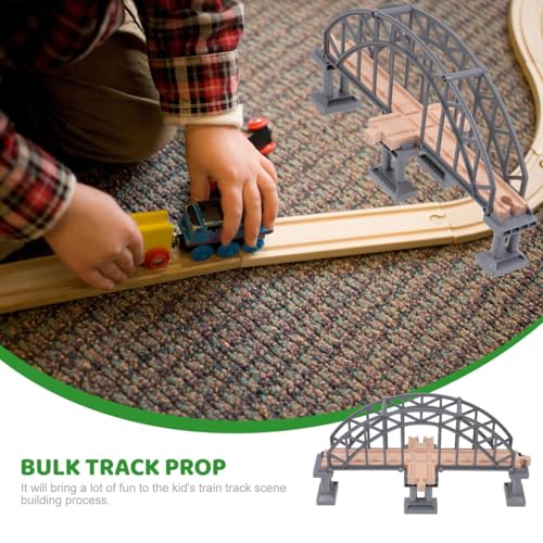 Wooden Train Track Bridge, Train Bridge Accessory for Railway Set