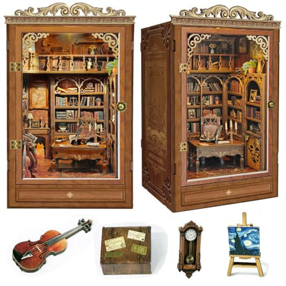 Book Nook Kit DIY Miniature House 3D Wooden Puzzle - Time Book House - color: Time Book House