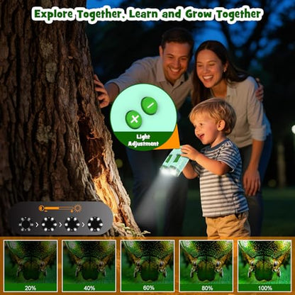 1000X Handheld Microscope for Kids : 4K 2.0" Screen Rechargeable Telescope and Camera Combo with 6 Slides, Perfect for Indoor Outdoor Exploration, Portable Edu for Age 3-12 Children
