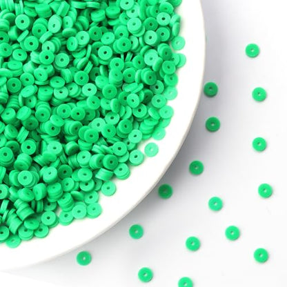 6mm Polymer Clay Beads for Bracelets Making 1000PCS - color: Green
