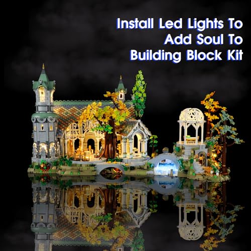Vaodest Led Light for Lego 10316 The Lord of The Rings: Rivendell Building Blocks Model,Design and Configuration Compatible with Model 10316(Led Light Only, Not Building Block Kit) - style: 10316 The Lord of The Rings Set