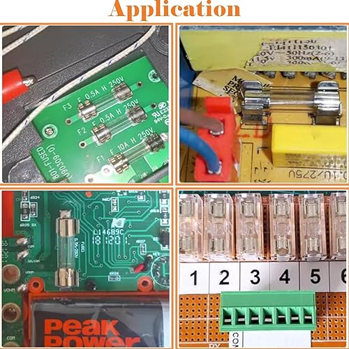 20PCS F10AL250V 5 x 20mm Fast Blow Glass Fuses 10A 10Amp 250V Glass Fuse,0.2 x 0.78 Inch - size: 10A