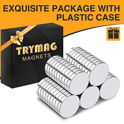 TRYMAG 80Pcs Small Round Magnets, 8x2mm Refrigerator Magnet - size: 8x2mm-80Pcs