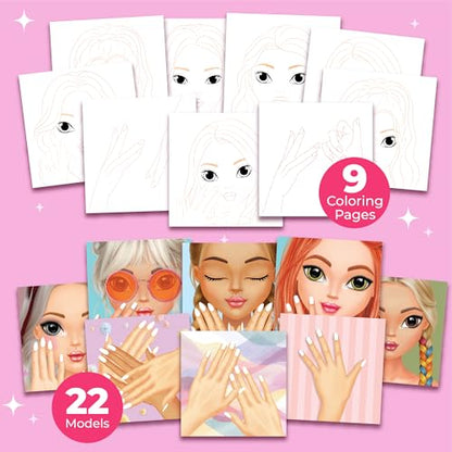 BSCOOL Nails and Makeup Coloring Book for Girls 2 Pack. Sticker Book - color: 2 PCS - Nails and Make Up